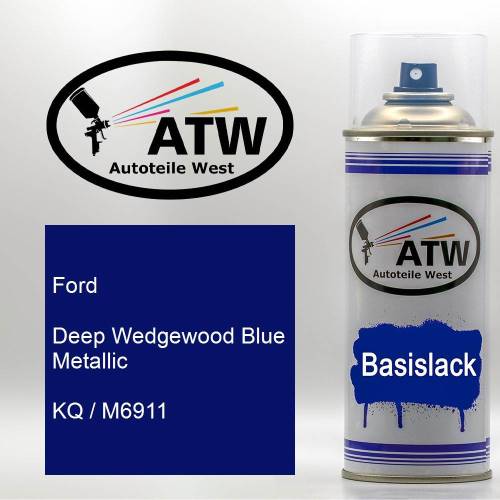 Ford, Deep Wedgewood Blue Metallic, KQ / M6911: 400ml Sprühdose, von ATW Autoteile West.